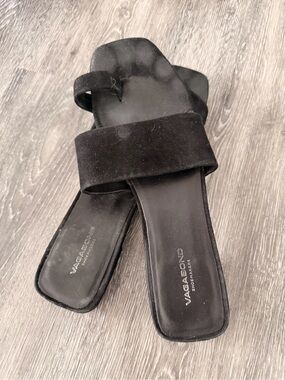 Vagabond Black Suede Slide Mules